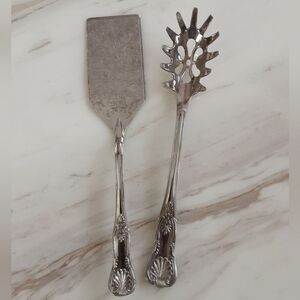 Silver Plate Lasagna | Pasta Serving Utensil Set - Vtg